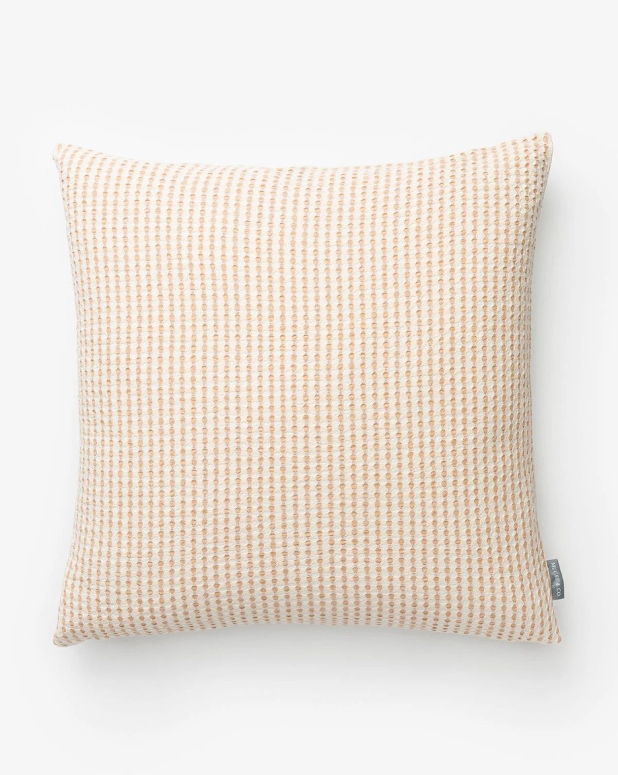 * Vintage Orange Waffle Check Pillow Cover No. 1 Patterned Pillows