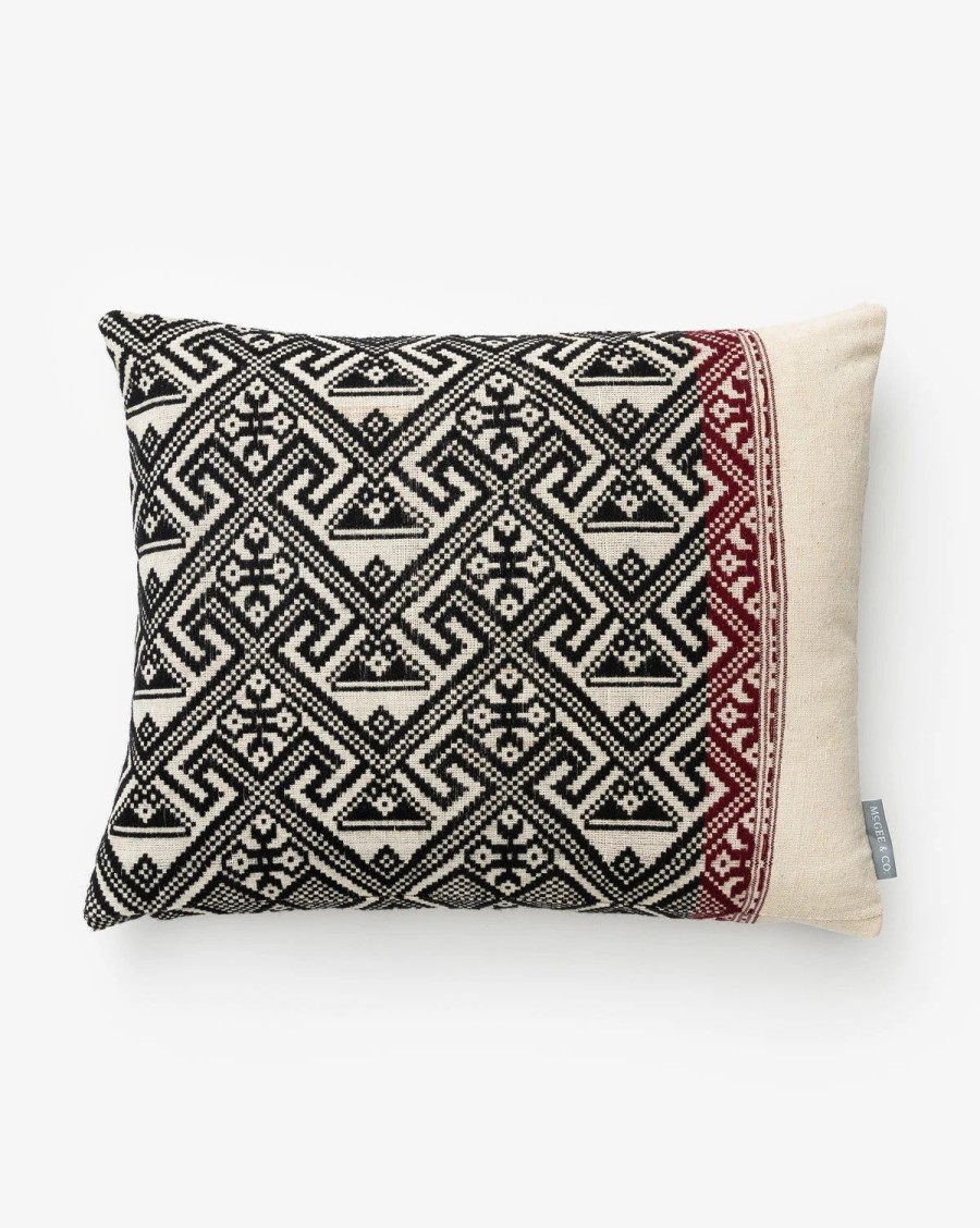 * Vintage Black Tribal Print Pillow Cover No. 2 Patterned Pillows