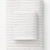 * Taupe Striped Bath Collection Towels