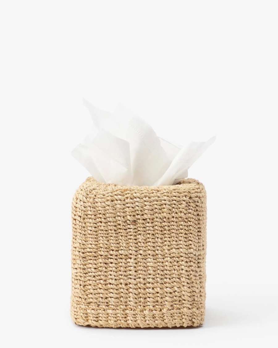 * Woven Tissue Box Bath Accessories