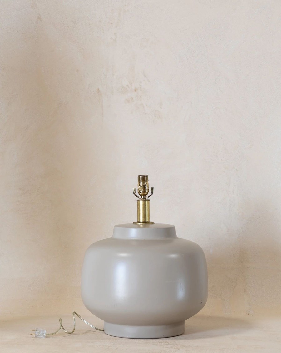 * Vintage Taupe Table Lamp Base Table Lamps