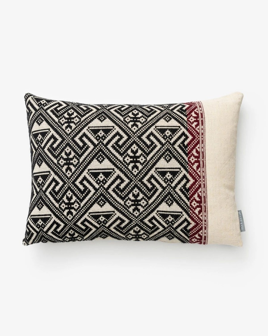 * Vintage Black Tribal Print Pillow Cover No. 4 Patterned Pillows