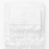 * Una White Fringe Bath Collection Towels