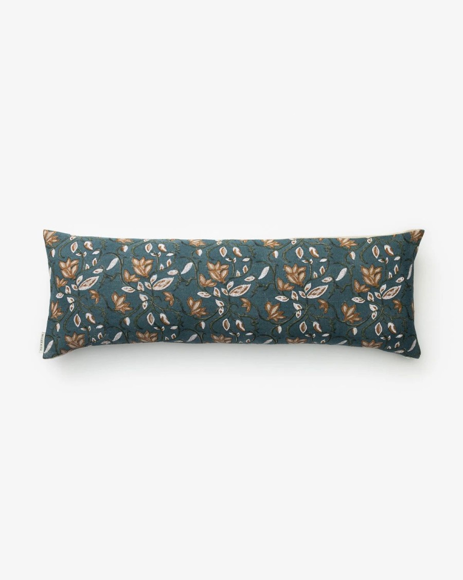 * Teal Lotus Floral Pillow Cover Mcgee & Co. X Filling Spaces