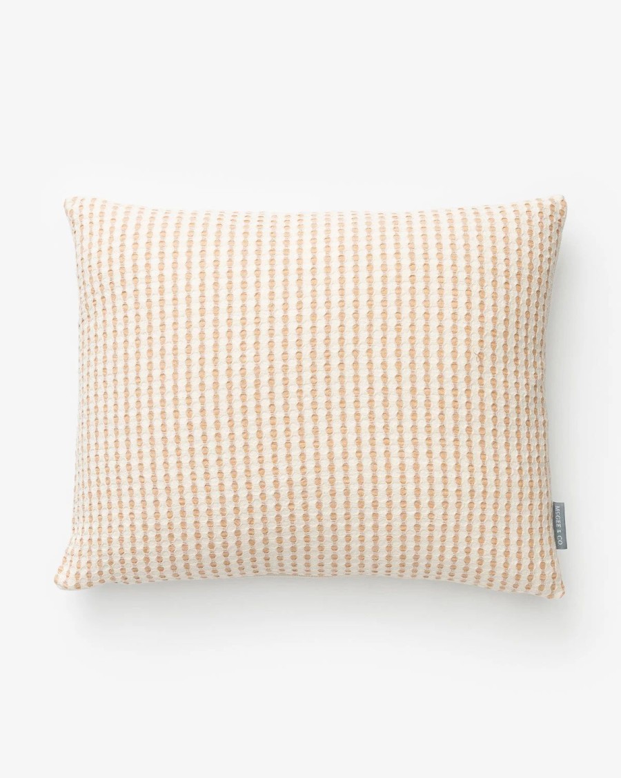 * Vintage Orange Waffle Check Pillow Cover No. 2 Patterned Pillows