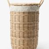 * Rattan Lidded Laundry Bin Laundry