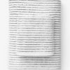 * Gray Striped Bath Collection Towels