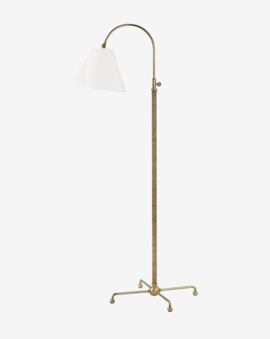 * Larson Floor Lamp Aged Brass Floor Lamps